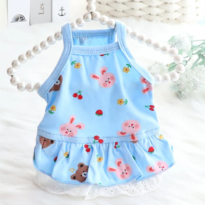 Мультяшная Одежда для собак платье одежда домашних животных милая маленьких