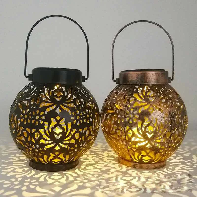 

Lantern Outdoor Solar Garden Lamp Solar Powered Lantern Projection Solar Lamp Hanging Led Light Yard Garden Decoration