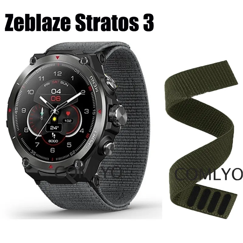 

NEW Watchband For Zeblaze Stratos 2 GTR2 GTR 2 GTR GTS GTS2 Pro Strap Nylon Watch Band Hook&Look Soft Belt