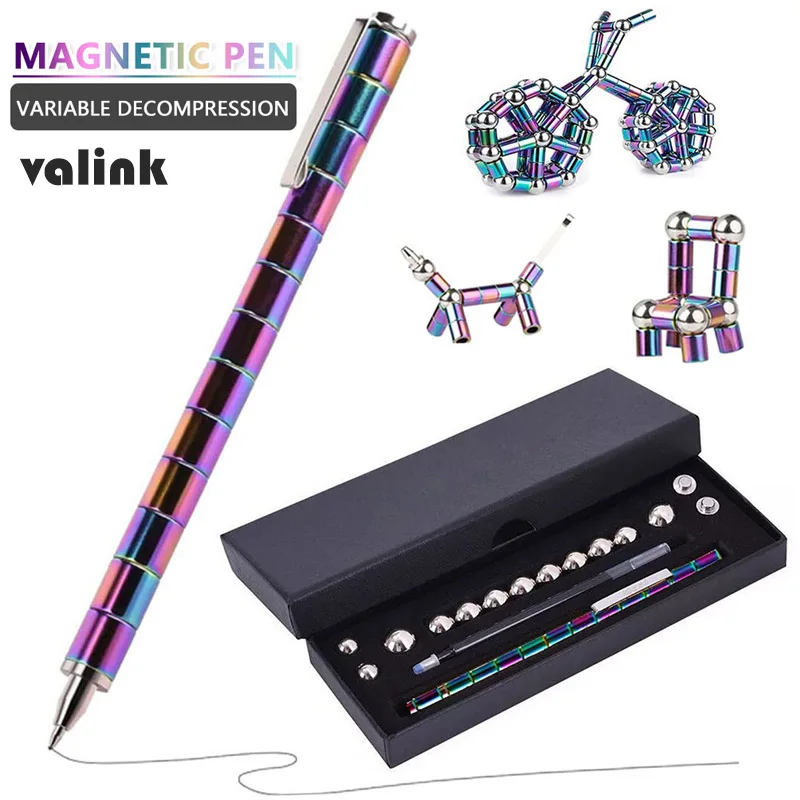 

2022 Magnetic Polar Pen Metal Magnet Modular Think Ink Toy Stress Fidgets Antistress Focus Hands Touch Pen Creative Erasable