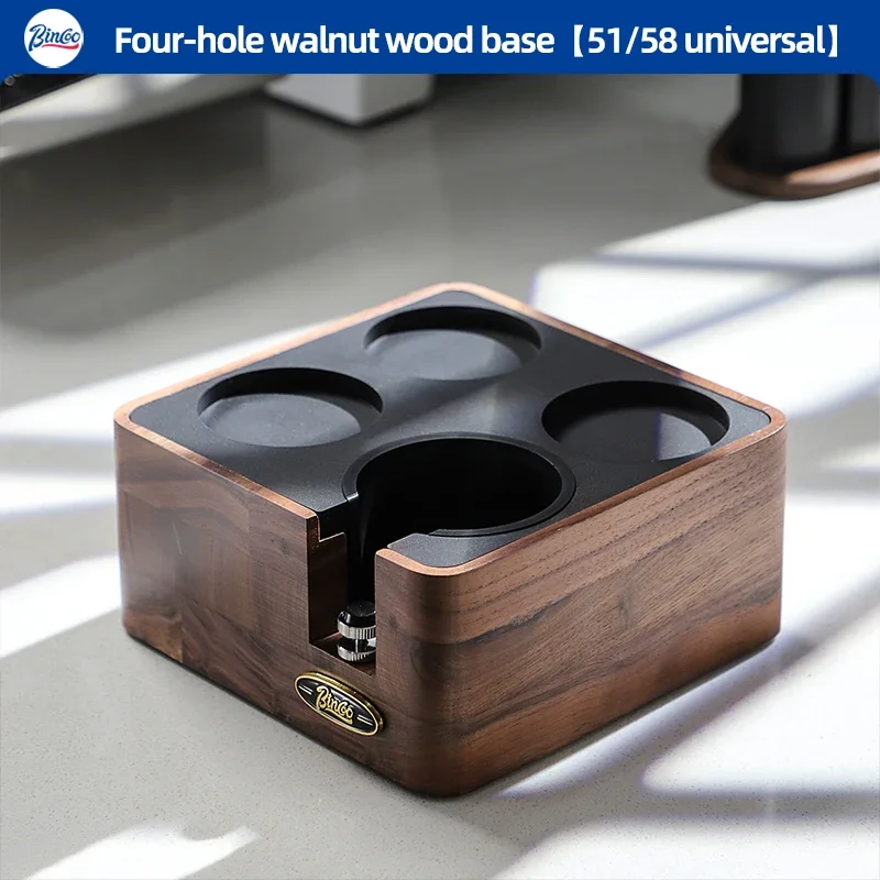 Bincoo Станция для утрамбовки кофе из орехового дерева