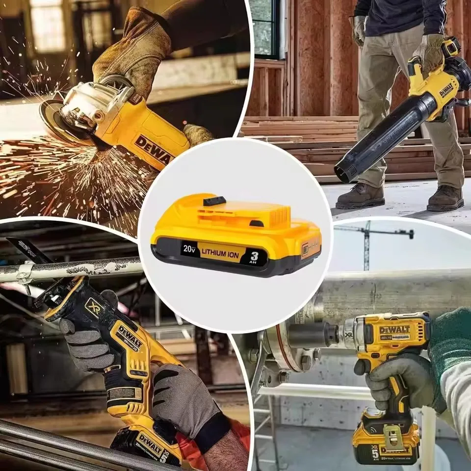 18Volt 20V DCB203 Li-ion Battery 3.0Ah For Dewalt Max Tools DCB205 DCB206 DCB204 DCB200 DCB182 DCB180 DCB230 DCD DCF DCG Series