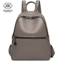 fashion simple backpacks for women leather backpack female shoulder bag large capacity travel bag school bags for teenage girls