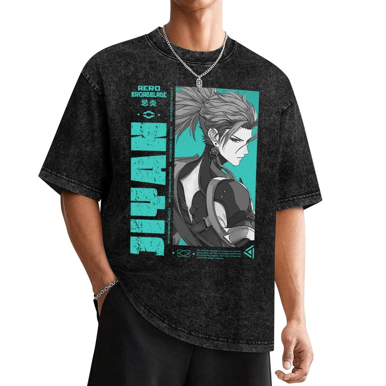 Jiyan - футболка Wuthering Waves V.3 color ver на заказ для мужчин