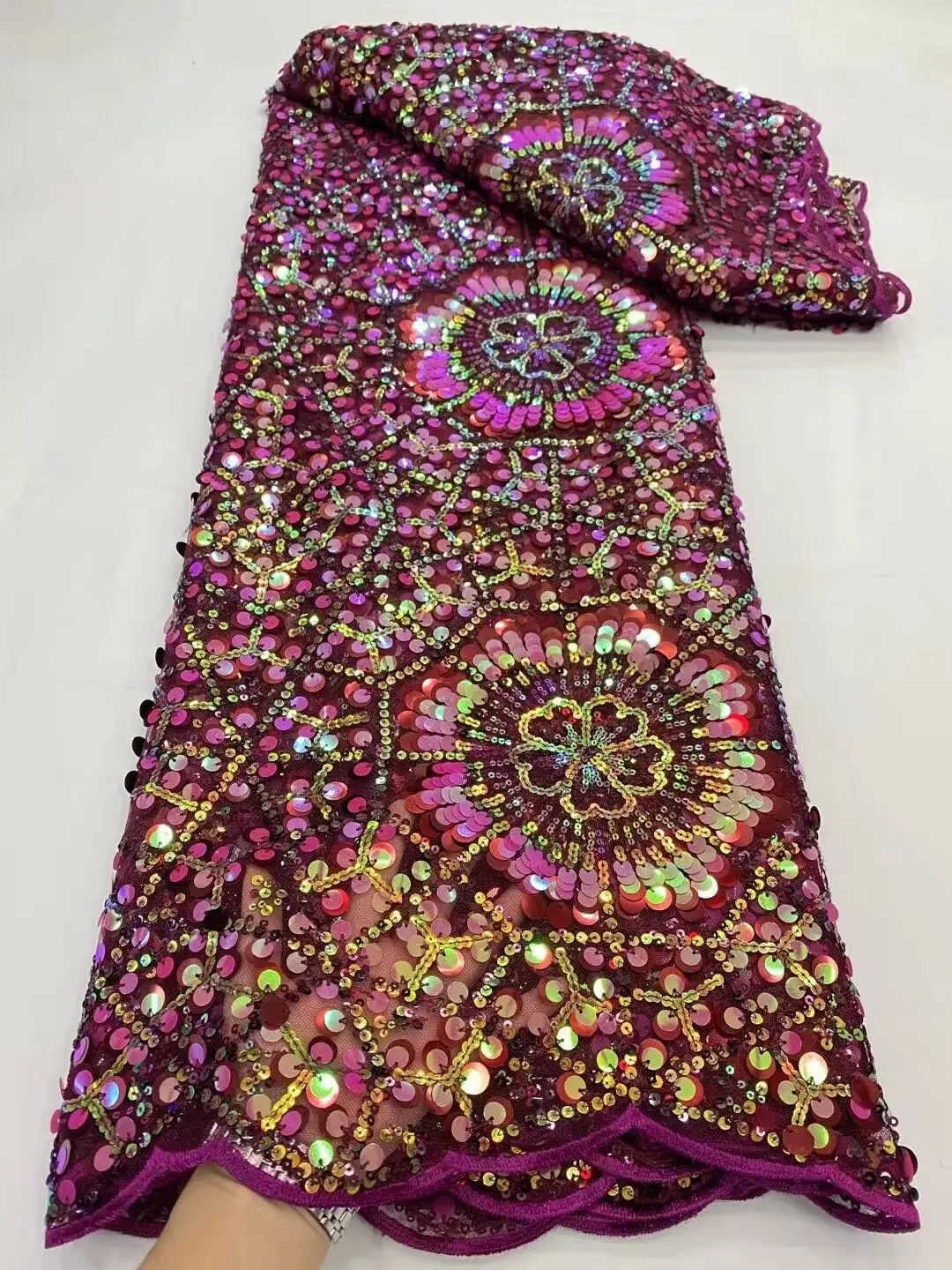 

Французская жаккардовая кружевная ткань, африканская кружевная ткань с позолотой, Свадебный Материал из парчи, нигерийская Свадебная вечеринкаDP0013, 2023 г.