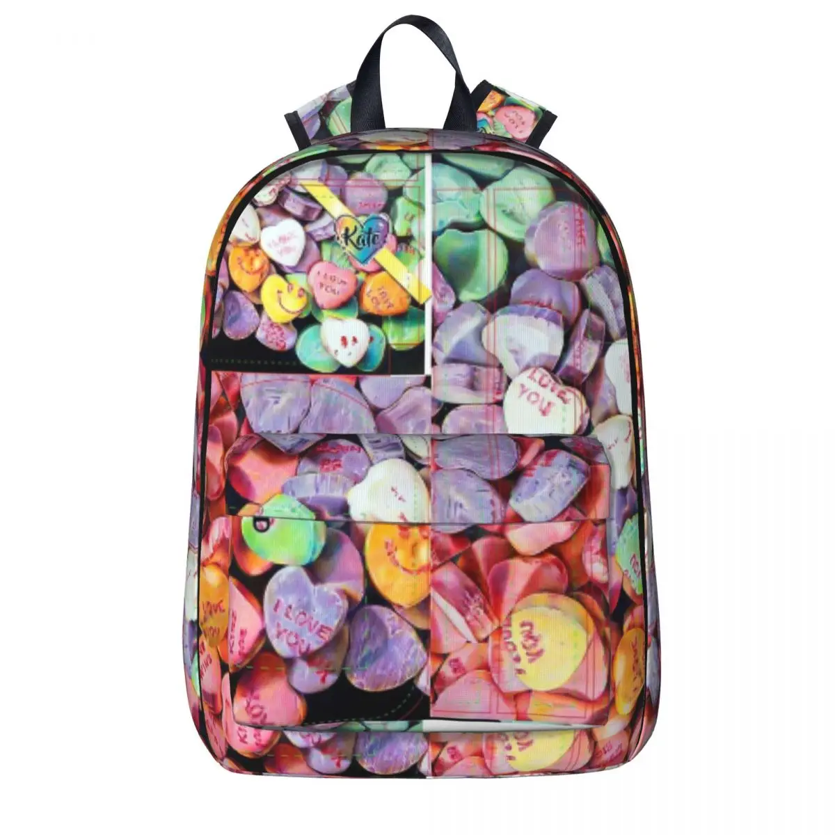 

Candy Hearts Backpacks Large Capacity Student Book bag Shoulder Bag Laptop Rucksack Waterproof Travel Rucksack School Bag