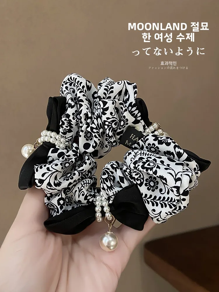 Больше чем бант элегантная жемчужная повязка для волос с толстой кишкой женская