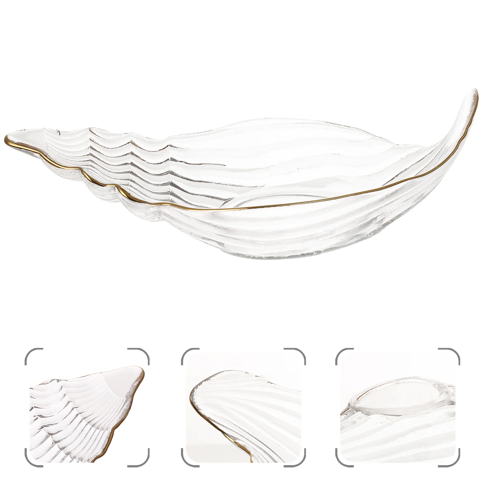 

Conch Bowl Ring Bracket Soup Bowls Large Popcorn Bowl Container Dessert Plates Glass Vegetable Bowl