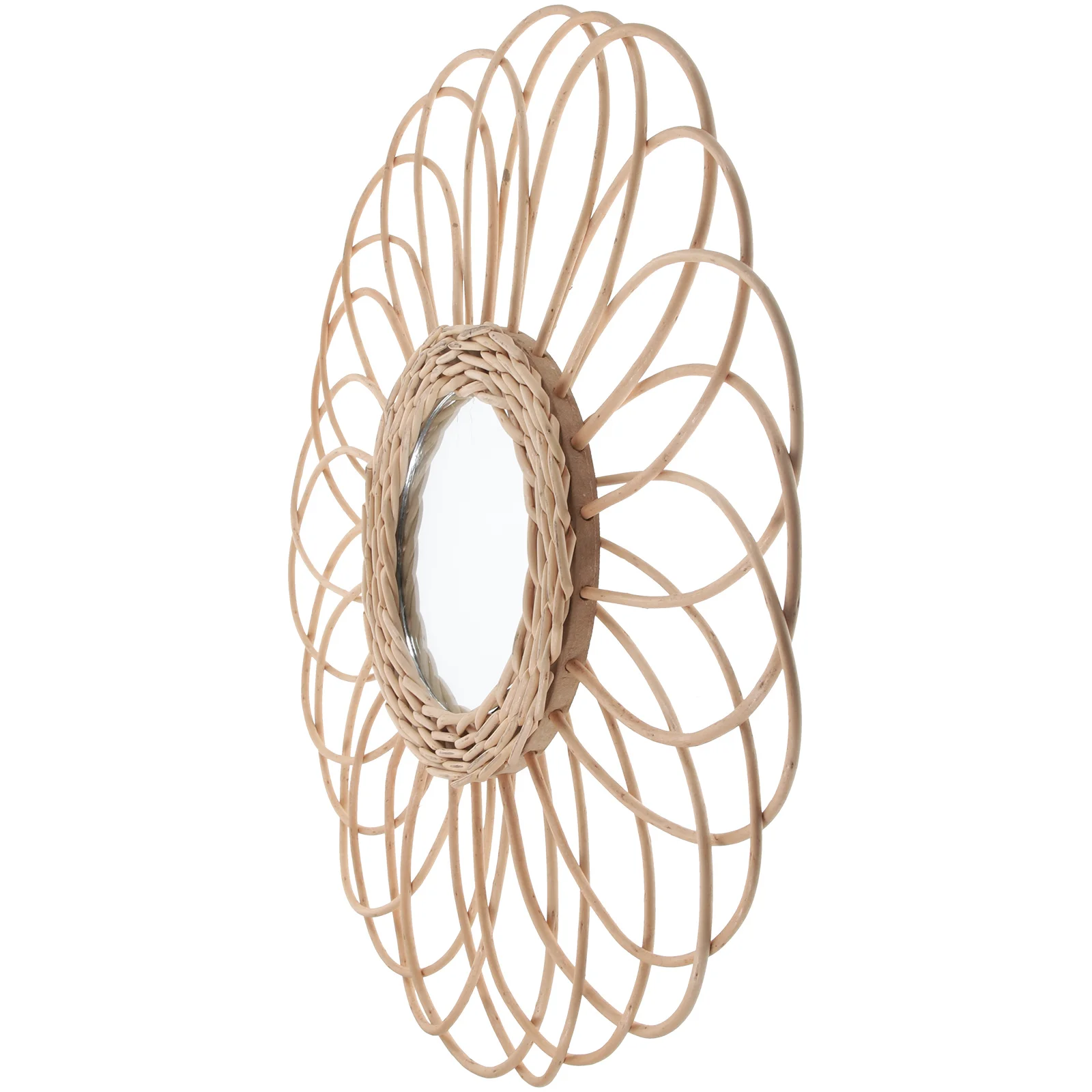 

Tapestry Nordic Decor Bohemia Wall Mirror Bedroom Mirrors Wicker Cute Living Small Hanging Glass