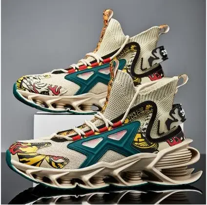 Мужские кроссовки для бега сетчатые амортизирующие с лезвиями отдыха и спорта 2023