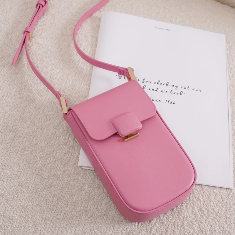 New Mobile Phone Bag Square Candy Color Girly Heart Messenger Mini Fashion Macaron 2022 All-Match