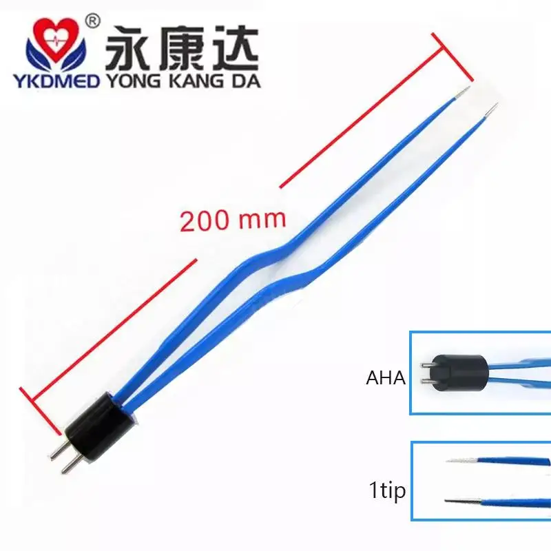 Лучшая цена хирургический биполярный Пинцет прямогнутой формы 200 мм