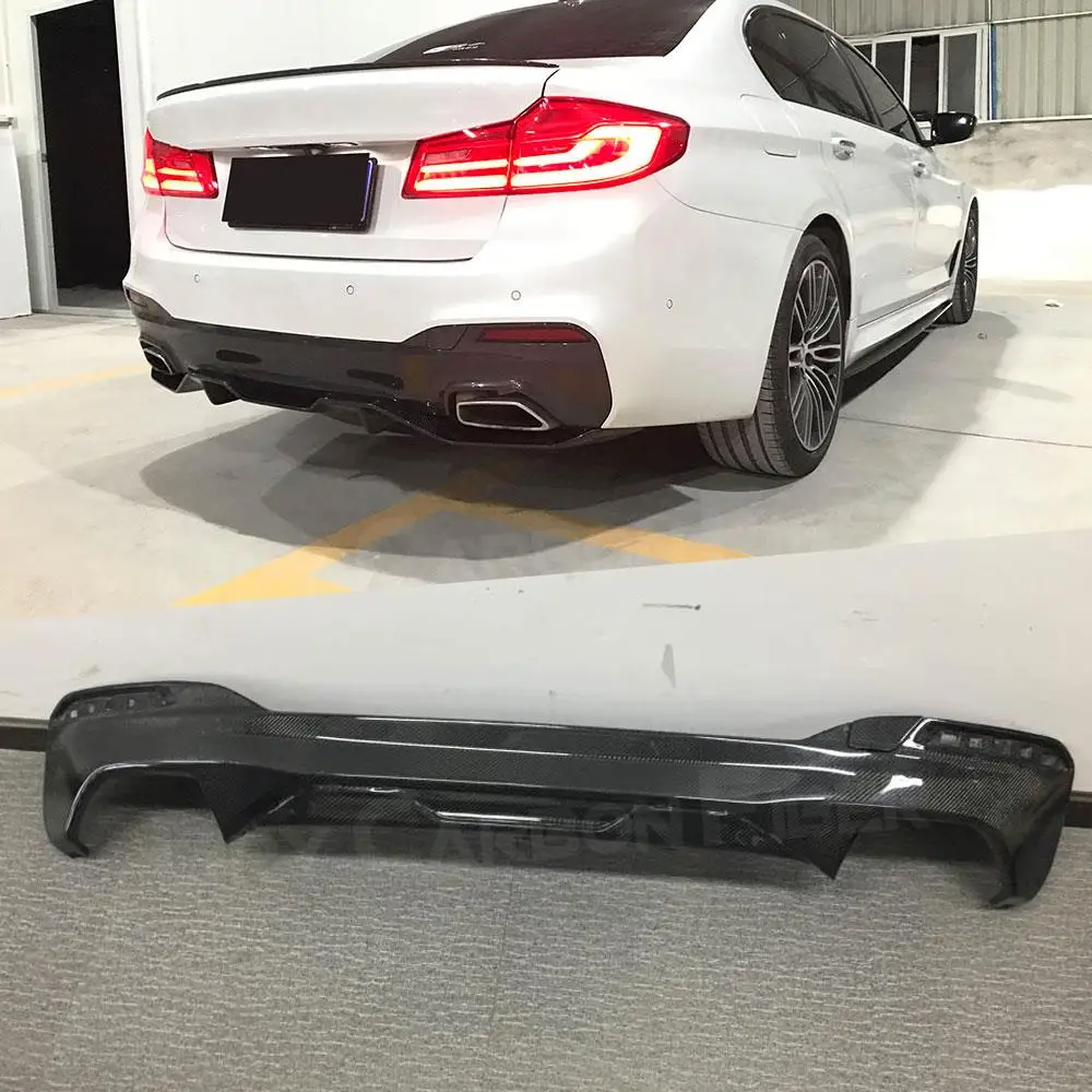 

Carbon Fiber Rear Bumper Lip Diffuser Spoiler For BMW 5 Series G30 G31 G38 M Sport Car Rear Bumper Guard 2017 2018