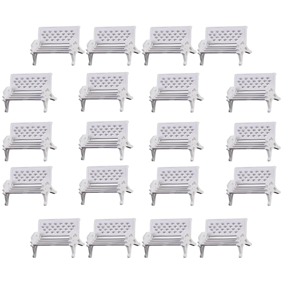 

Park Chair Decoration Sand Table Garden Bench Scene Lamp Mini House Decorative Benchesative Benches Micro Simulation Fake Prop