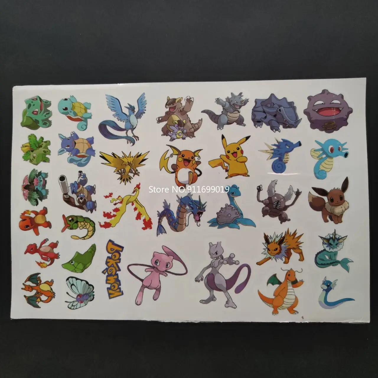 12 шт./компл. детские наклейки с татуировкой Покемон сделай сам для вечеринки