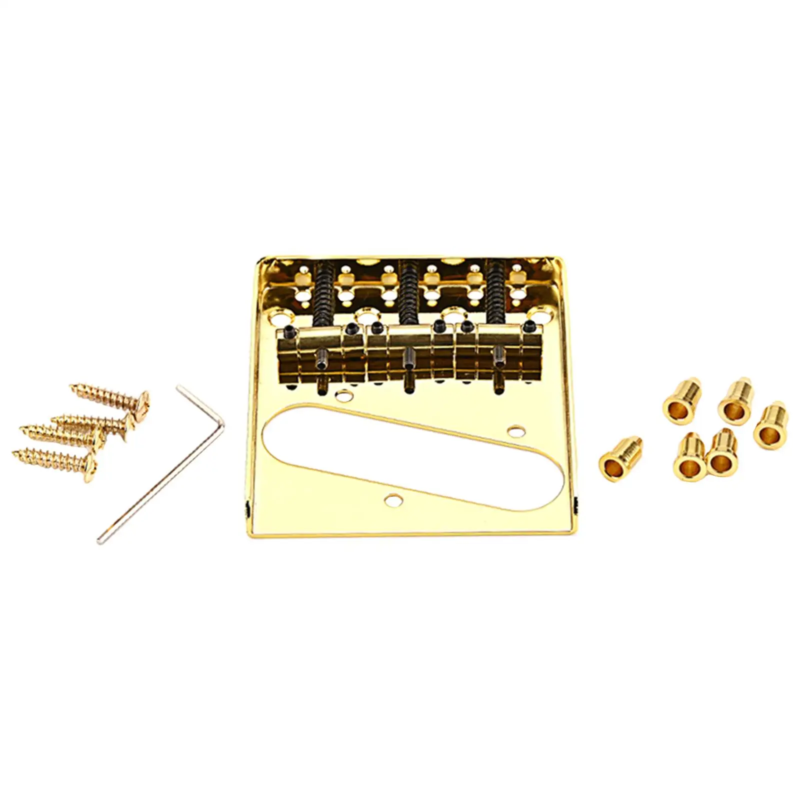 

Fixed Guitar Bridge W/ Brass Saddles Telecaster Guitars Bridge Set for Guitar