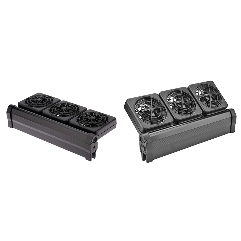 

Aquarium Fish Tank Cooling Fan System Chiller Control Reduce Water Temperature 3 Fans Set Marine Aquarium Cooler
