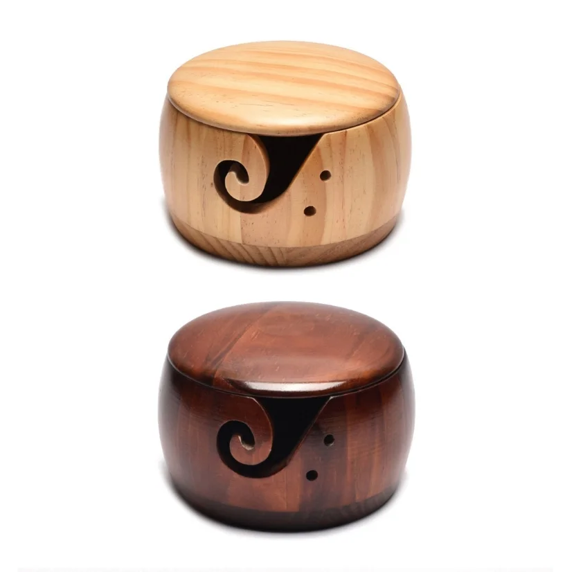 

Handmade Yarn Bowl Knitting Bowl Wood-Yarn Storage Bowl Gift for Knitting Lovers