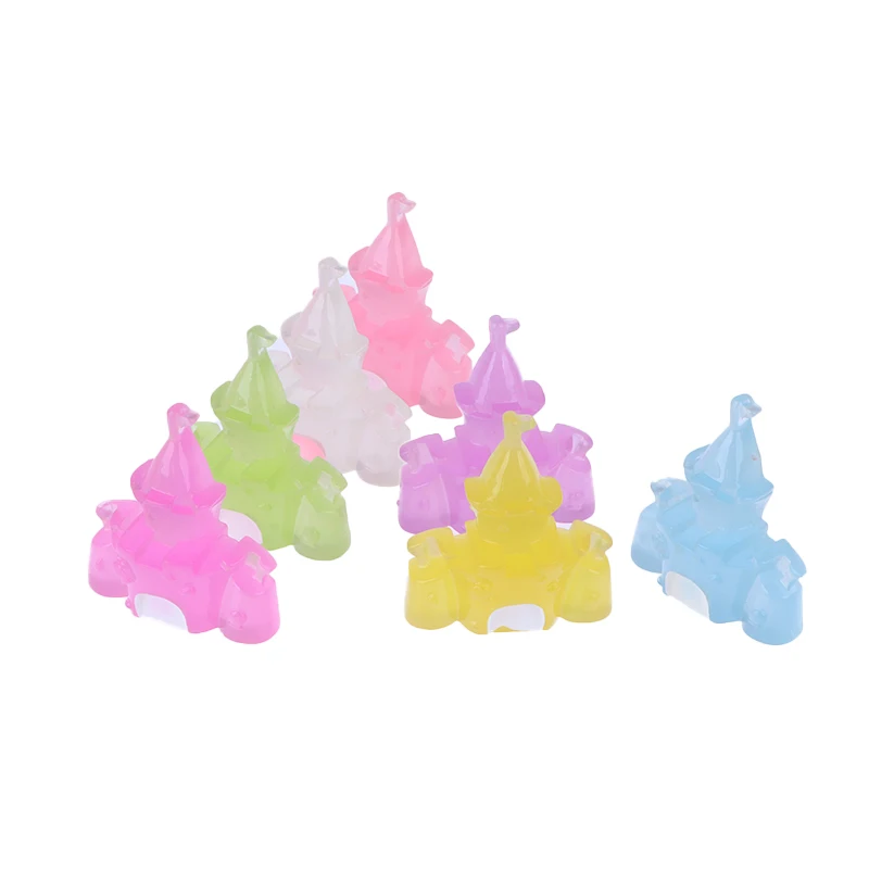 

2pcs Macaroon Resin Mini Castle Kawaii Accessories Mini Figurine Miniatures Scrapbooking Flatback Cabochons Craft Supplies DIY