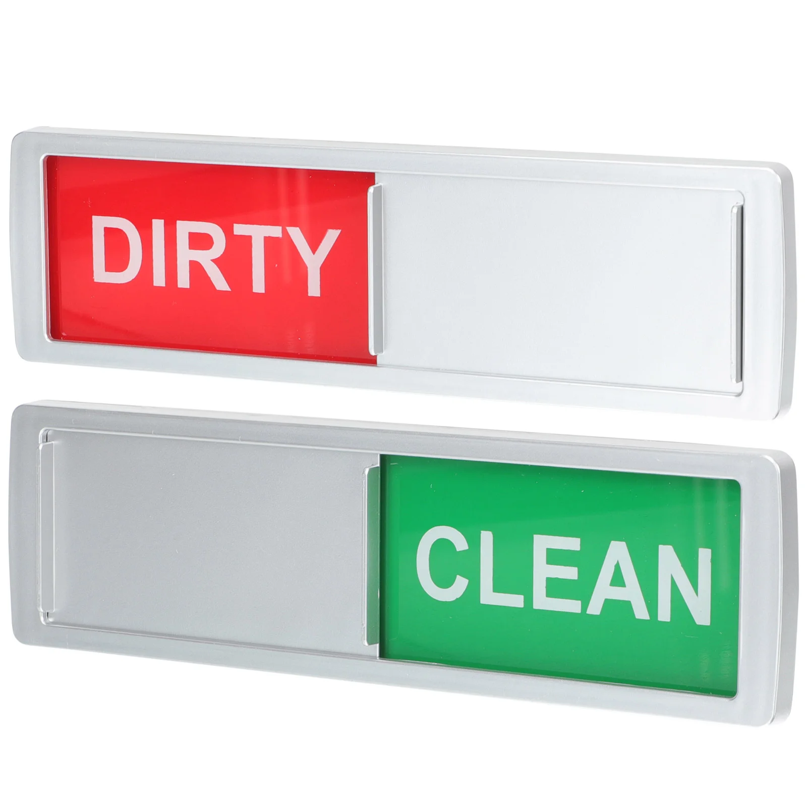 

2 Pcs Magnet Letters Fridge Dishwasher Sliding Indicator Washing Machine Dryer Signs Abs Clean Dirty Magnet