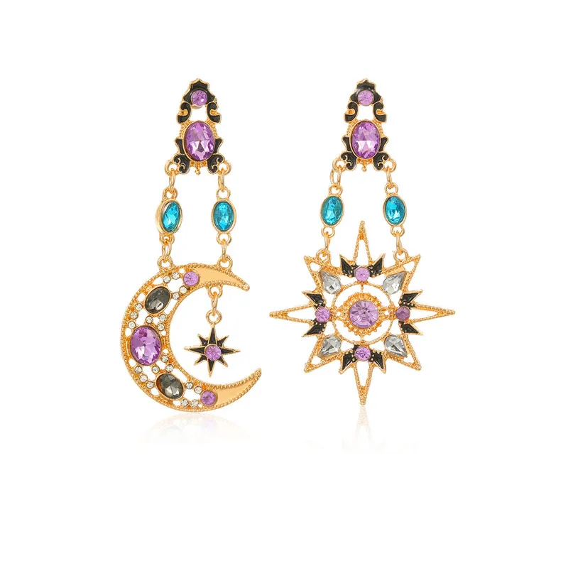 Серьги-подвески CHYVENEE Луна и Звезды