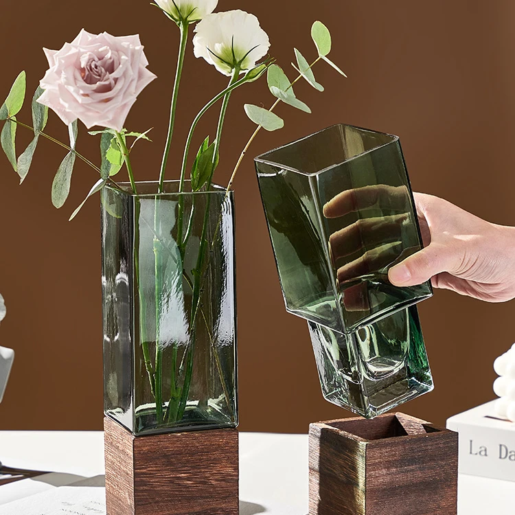 Украшение для вазы квадратное горлышко основной цвет украшение цветов в форме