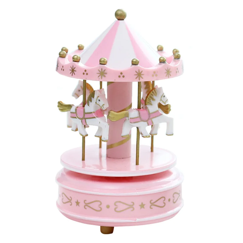 Романтическая Музыкальная шкатулка-карусель с лошадью игрушка для друзей