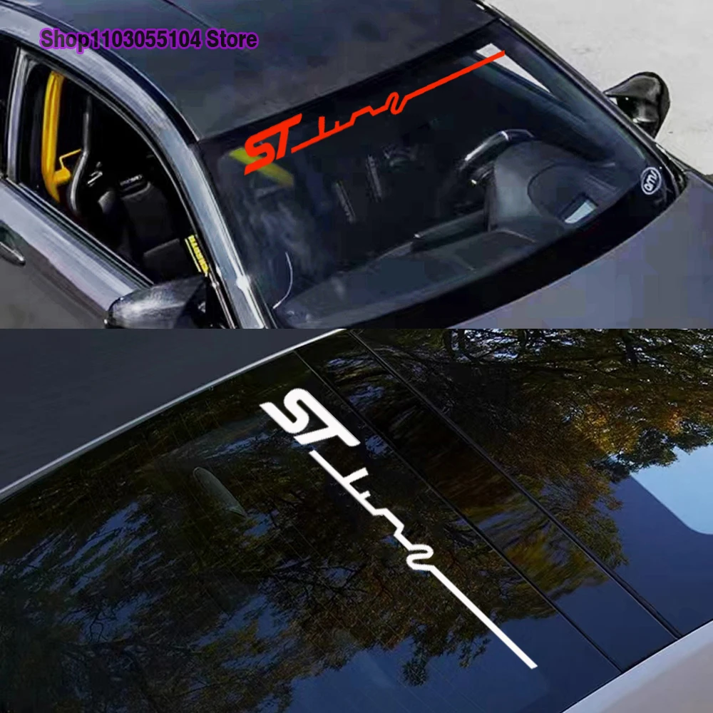 Фото 1 шт. светоотражающая наклейка STline на лобовое стекло автомобиля для Ford Focus Fiesta Kuga Escape Explorer Mondeo Fusion Galaxy Ranger №1