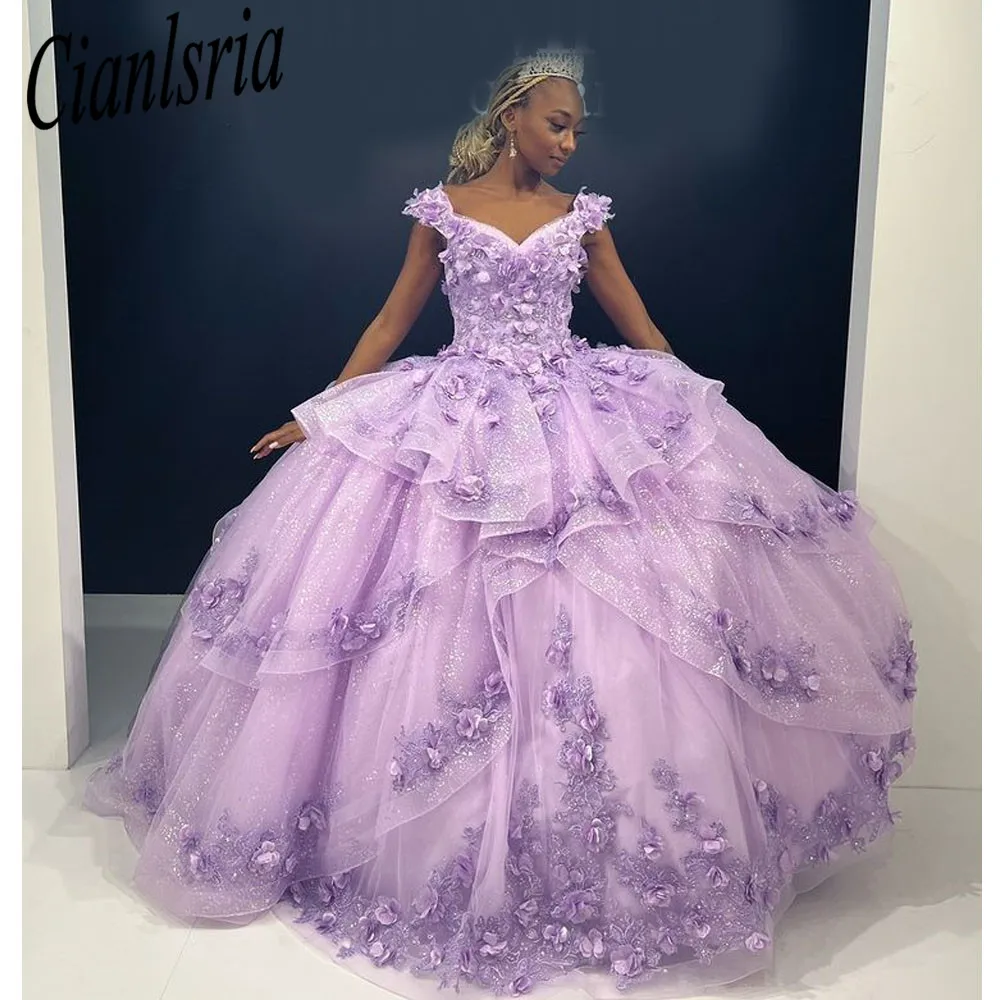 

Мексиканское милое розовое платье для девушек 16 дюймов, кружевное бальное платье с аппликацией и оборками со шлейфом, платье для выпускного...