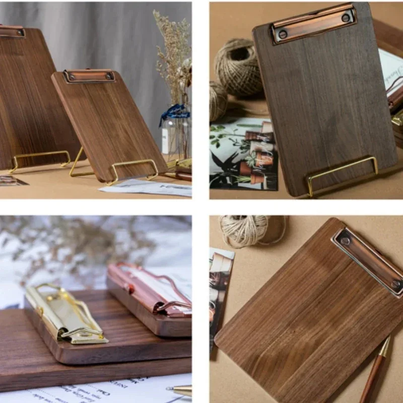 Папка меню для демонстрации ресторана из цельного дерева планшет заказа формата