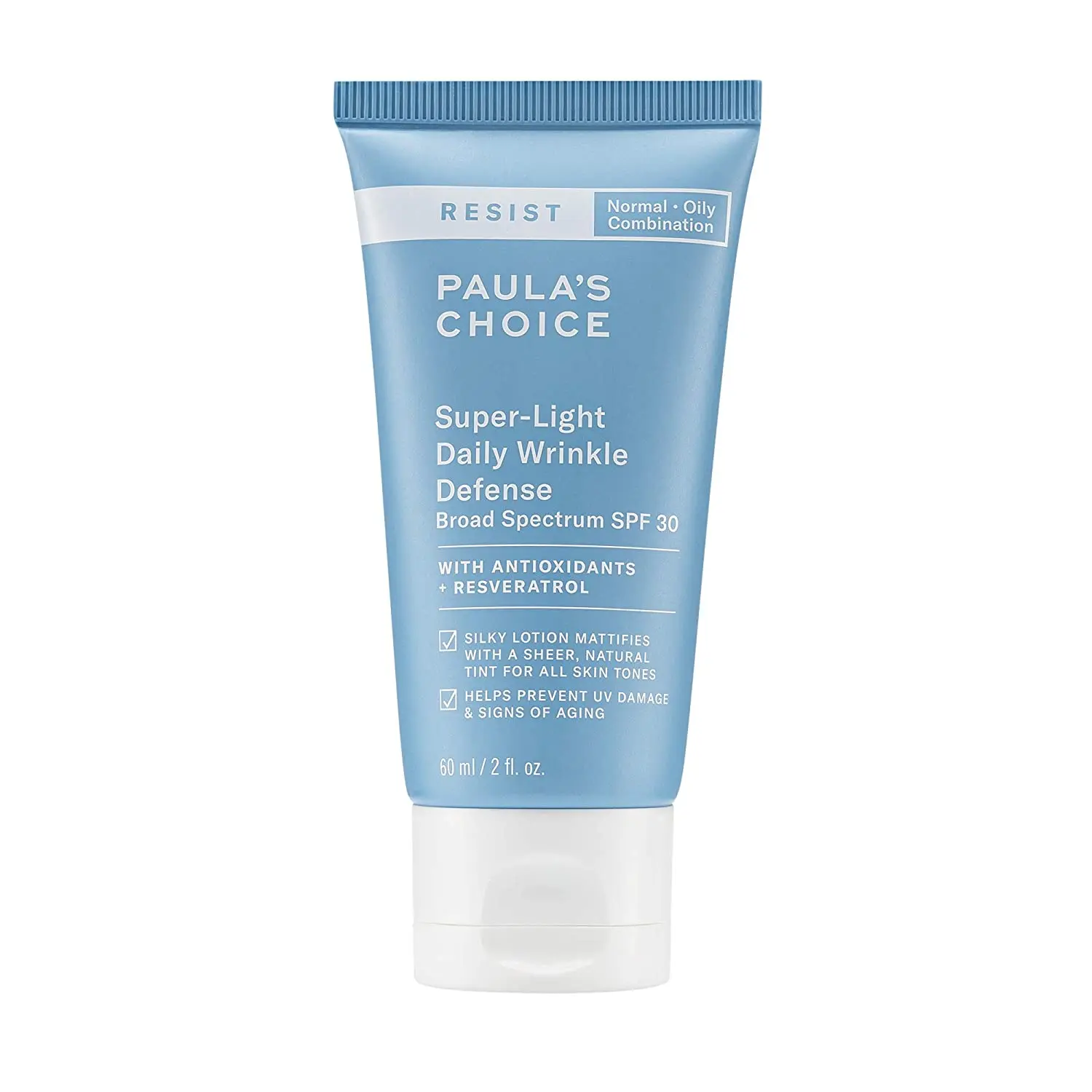 

Paulas Choice RESIST Super-Light Daily Wrinkle Defense SPF 30 Matte Tinted Face Moisturizer UVA Protection Mineral Sunscreen