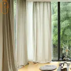 Льняные занавески в японском стиле, для гостиной, спальни, балконные занавески, для французских окон, окно законченный