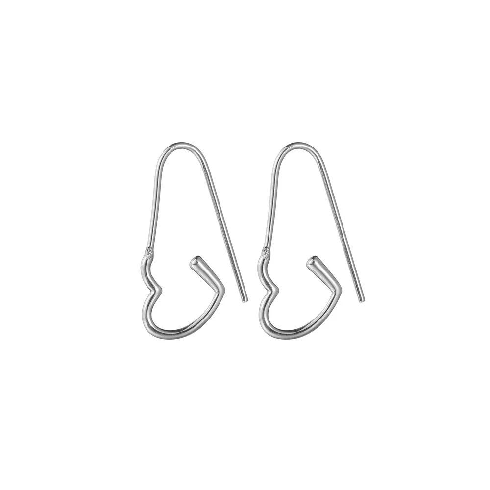 Модная безопасная булавка в форме сердца унисекс стиле панк с крючком для ушей