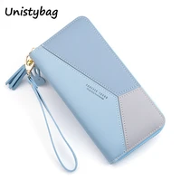 unistybag wristlet wallet women long zipper wrist purses female card holder tassel designer wallet multifunctional clutch bag