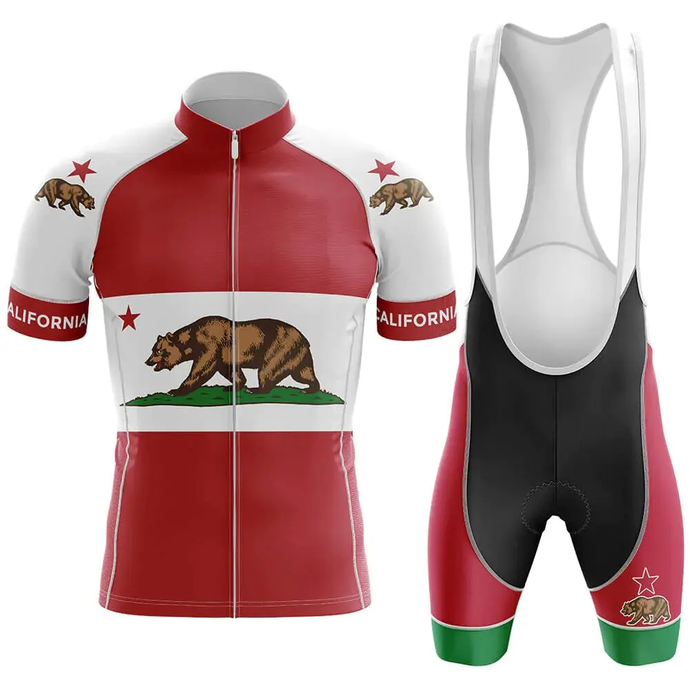 

2022 California Men's Cycling Jersey And Bib Shorts Suit