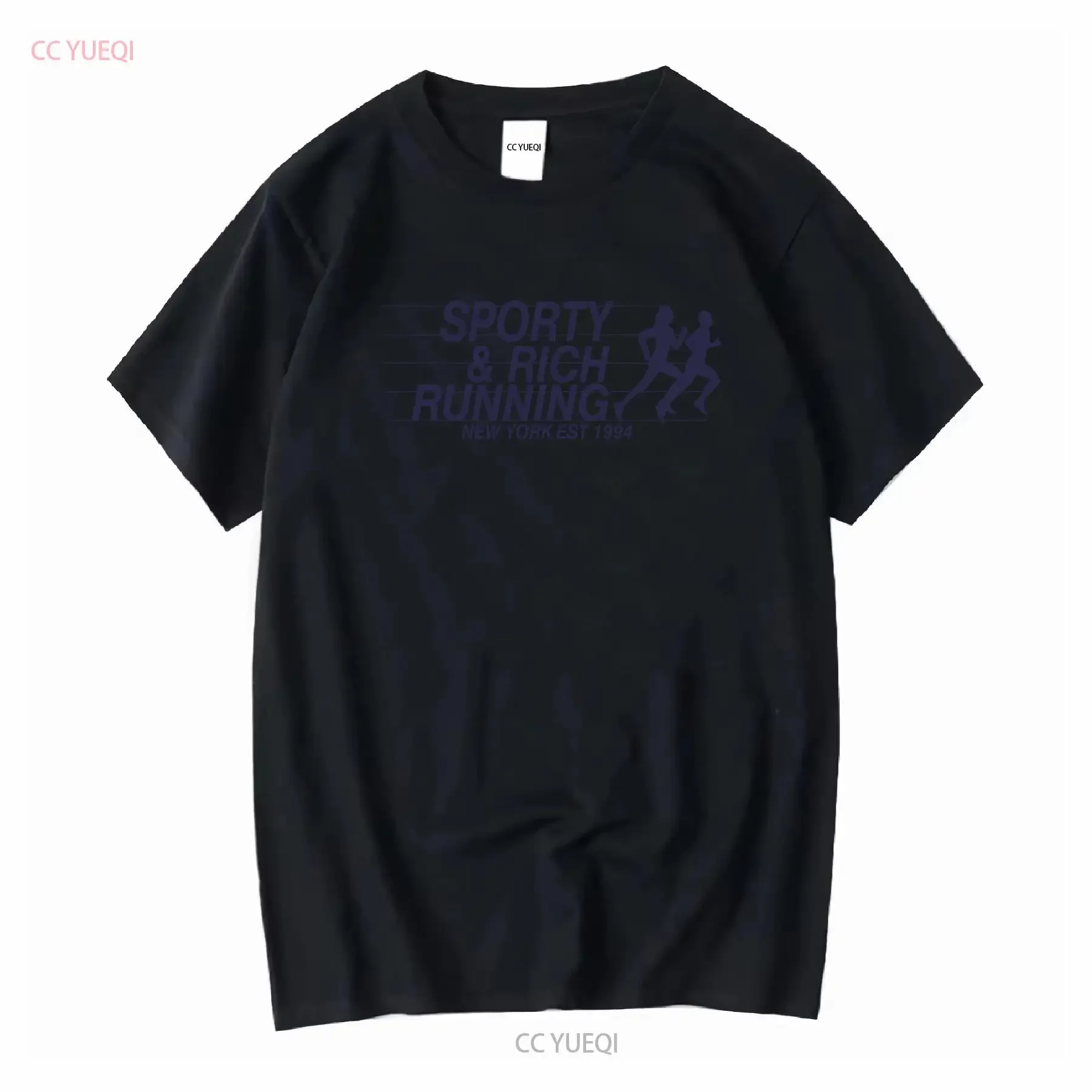 Фото Спортивная футболка Rich New York Running Club Est 1994, двухсторонняя, белая, фиолетовая, L, с длинными или короткими рукавами, винтажная, стираная №1