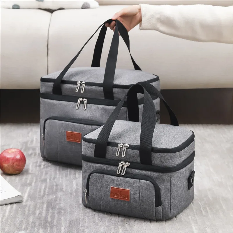

Hot Sell Two Size Insulated Thermal Cooler Lunch Box Bag For Work Picnic Bag Car Ice Pack Bolsa Termica Loncheras Para Mujer