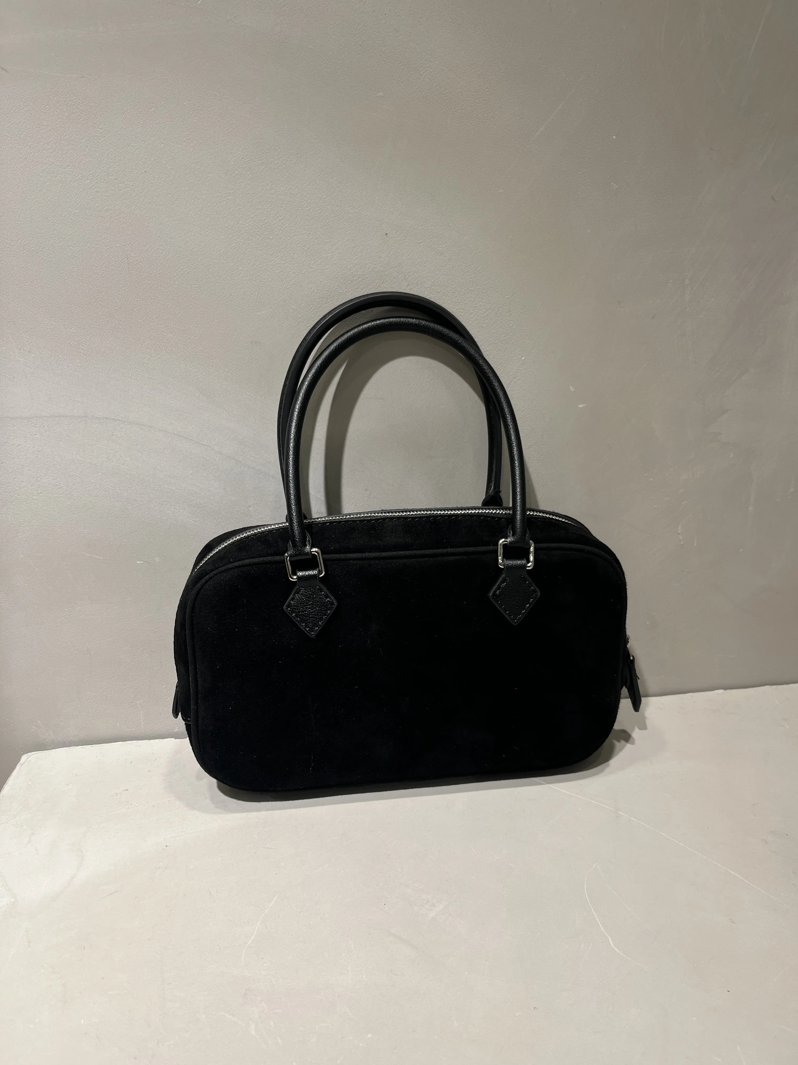 Винтажная замшевая сумка-тоут Boston