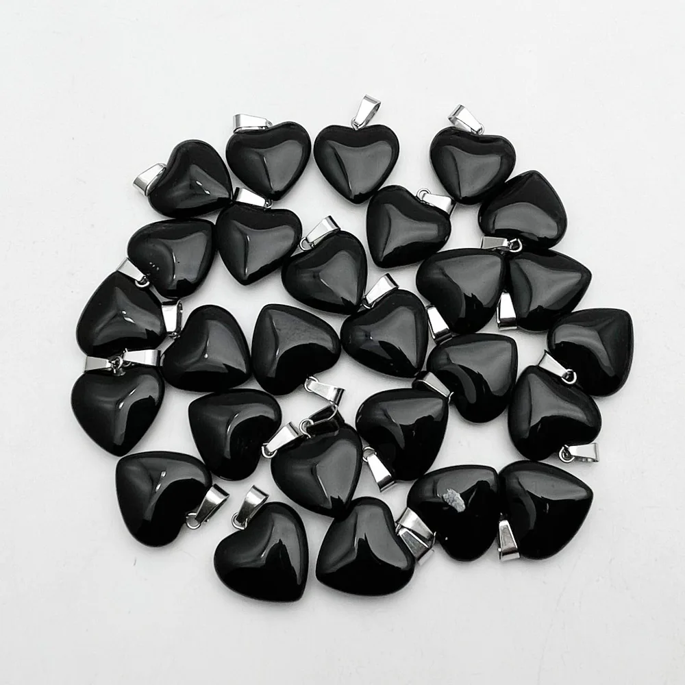 

Модные стеклянные подвески в форме сердца 20 мм Ожерелье для изготовления ювелирных изделий 50 шт./лот высококачественные Подвески модные ак...