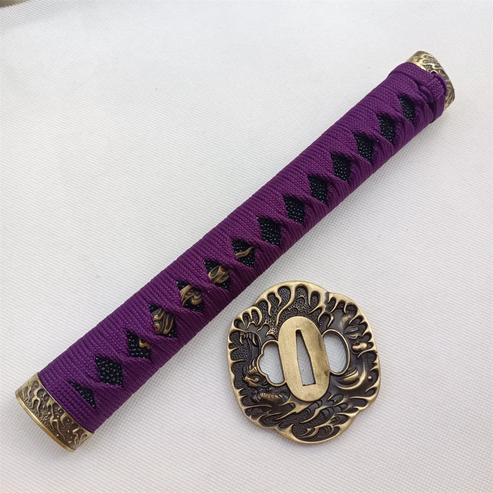 26 см Rikko песочные часы форма Tsuka рукоятка медная Цуба Fuchi Menuki Защитная фурнитура