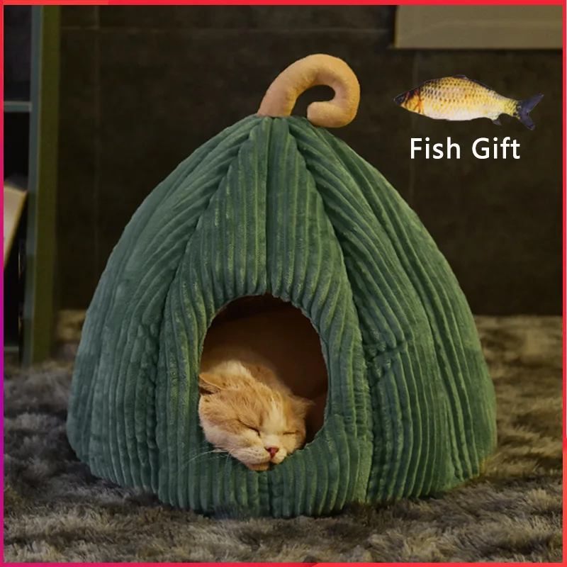 

Hot Sell Cat Bed Warm Pet Basket Cozy Dog House Kitten Lounger Cushion Cat House Tent For Small Dog Mat Washable Cave Pets Beds