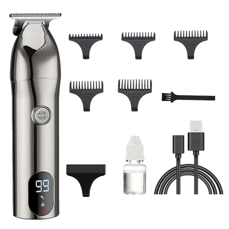 

Men Hair Clippers Electric Beard Trimmer Professional Hair Cutting Machine for Men Grooming, Digital Display