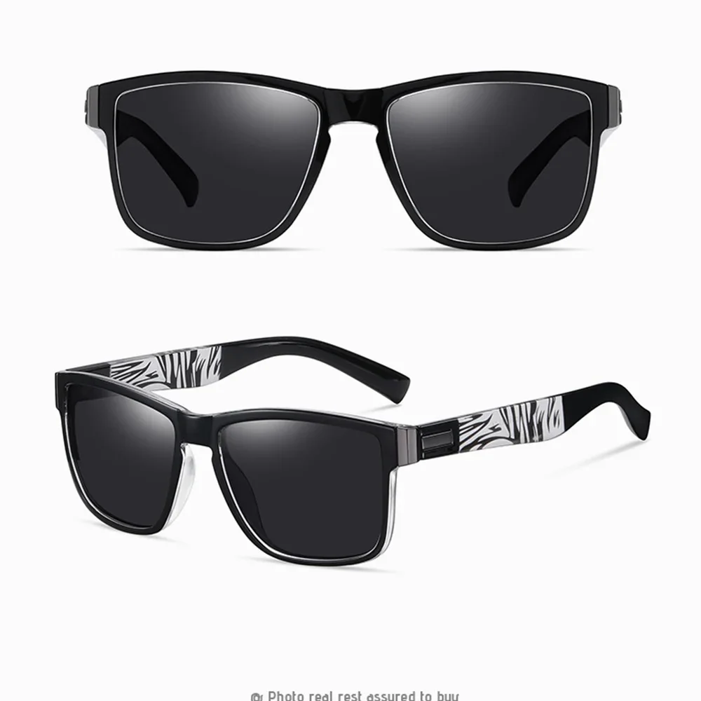 Модные спортивные квадратные поляризационные зеркальные солнцезащитные очки TR90