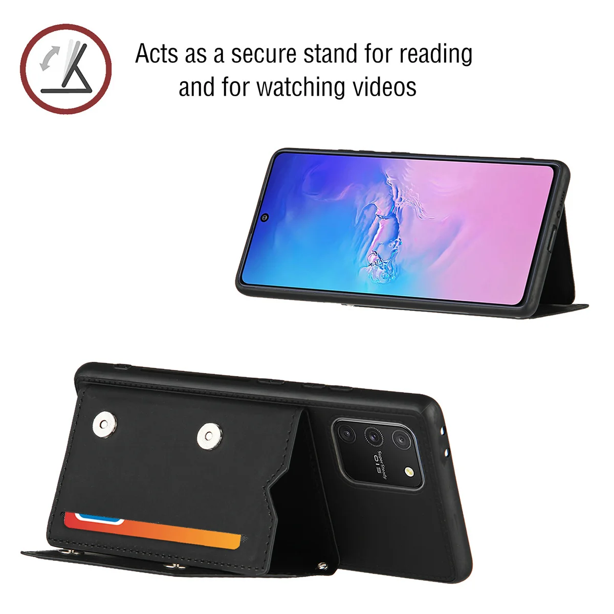 

1pc Case PU Card Purse Case Compatible for Samsung Galaxy S10 Lite