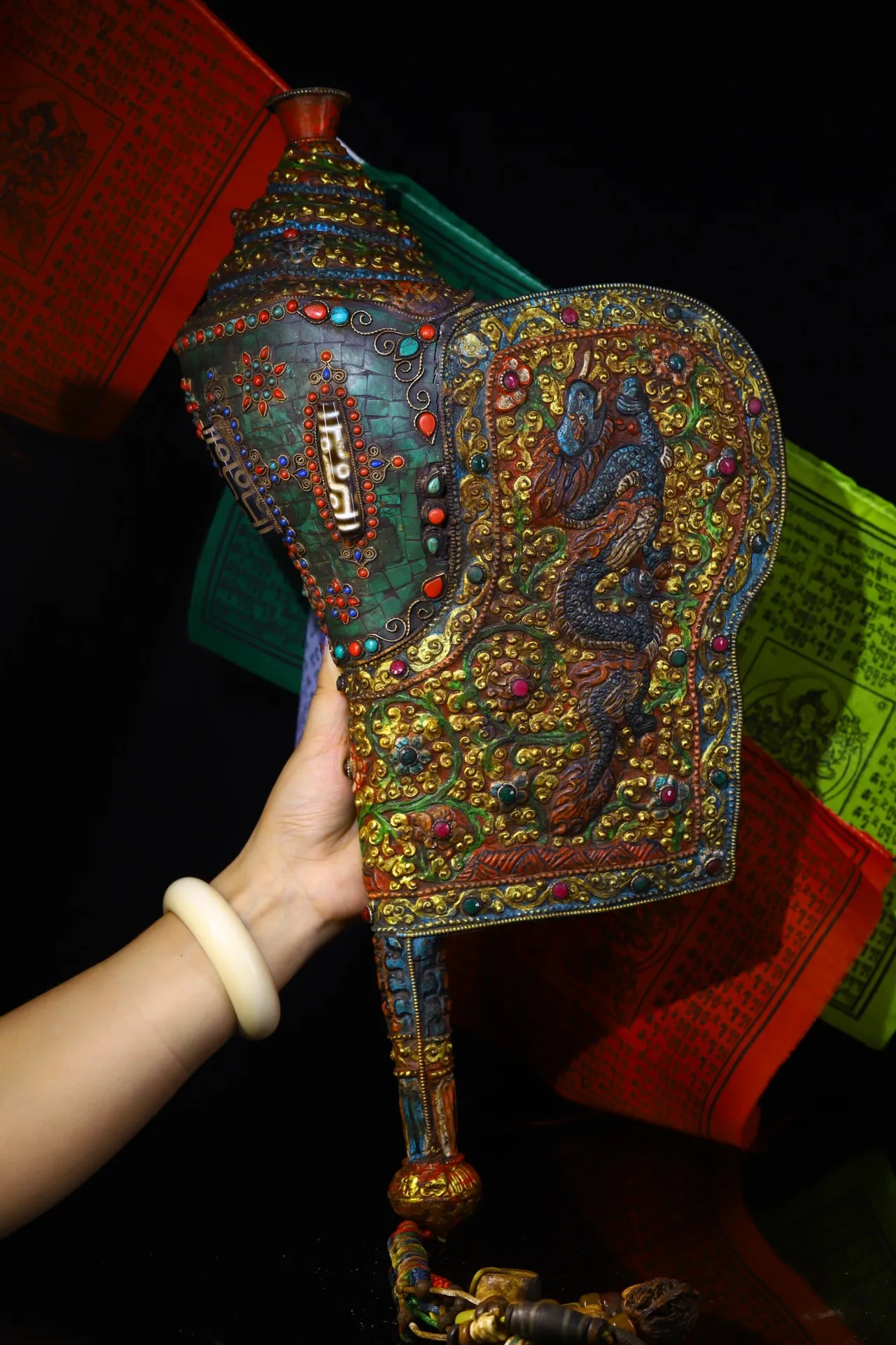 20 &quotКоллекция тибетского храма старая натуральная мозаика-раковина драгоценный