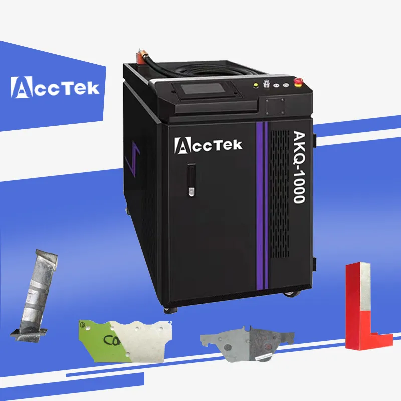 AccTek AKQ1000 стационарная волоконная ручная Лазерная Очистительная Машина 1000 Вт для краски и удаления ржавчины