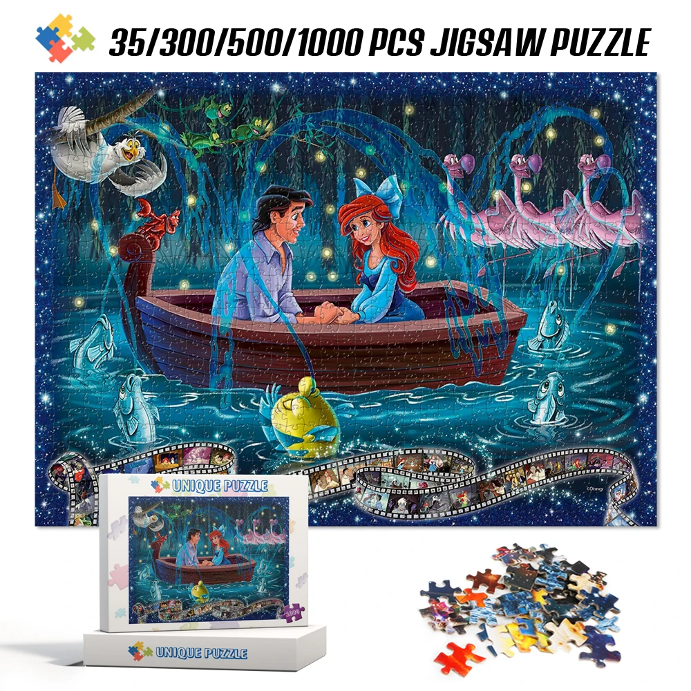 

The Little Mermaid Disney Movie Jigsaw Puzzle Disney Princess 1000 Pieces Jigsaw Puzzle for Adults Anime Tangram Children Toys