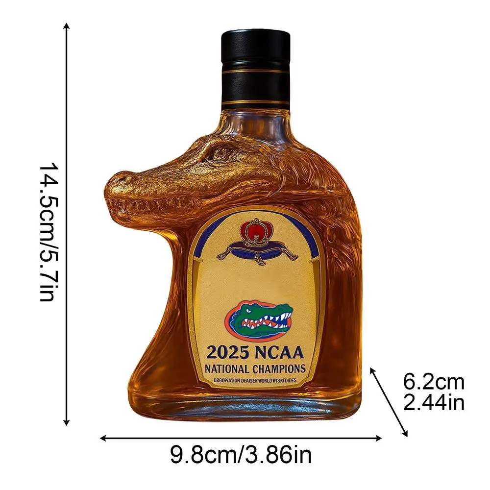 

Стеклянная бутылка для виски в форме крокодила