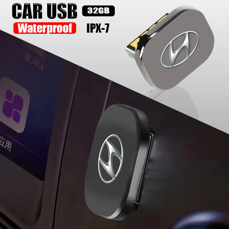 

1 шт. 32 ГБ Автомобильный мини USB автомобильный U-диск металлический USB для Hyundai I30 Tucson Creta I20 Ix35 Ix45 Tucson Elantra Santa автомобильные аксессуары