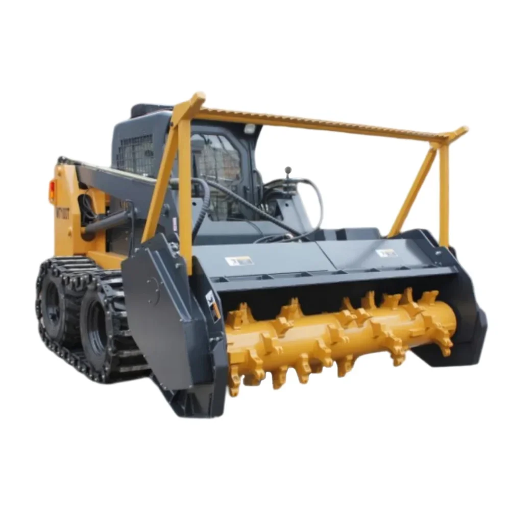 Hoge Kwaliteit Chipper Shredder Track Bosbouw Bush Mini Subsoiler Mulcher Voor Loader Houtversnipperaar